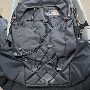 The North Face Borealis Backpack with Rose Gold Accents